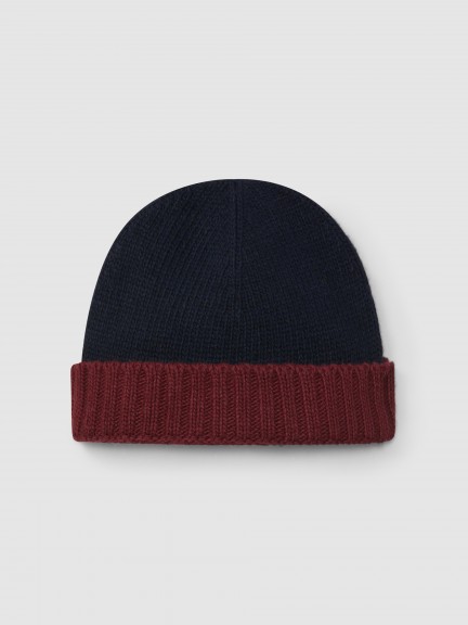 Gorro tricotado bicolor