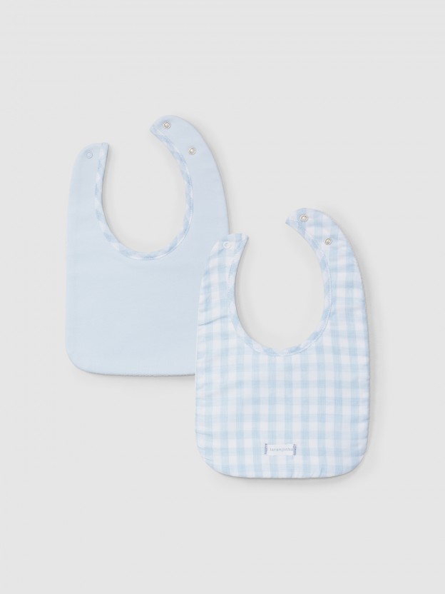 Two-pack printed bibs