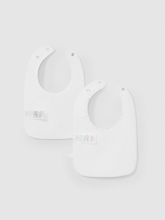 Two-pack printed bibs