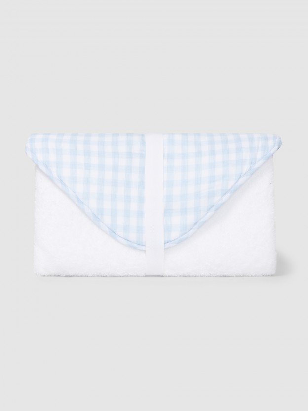 Serviette de bain avec pice en tissu