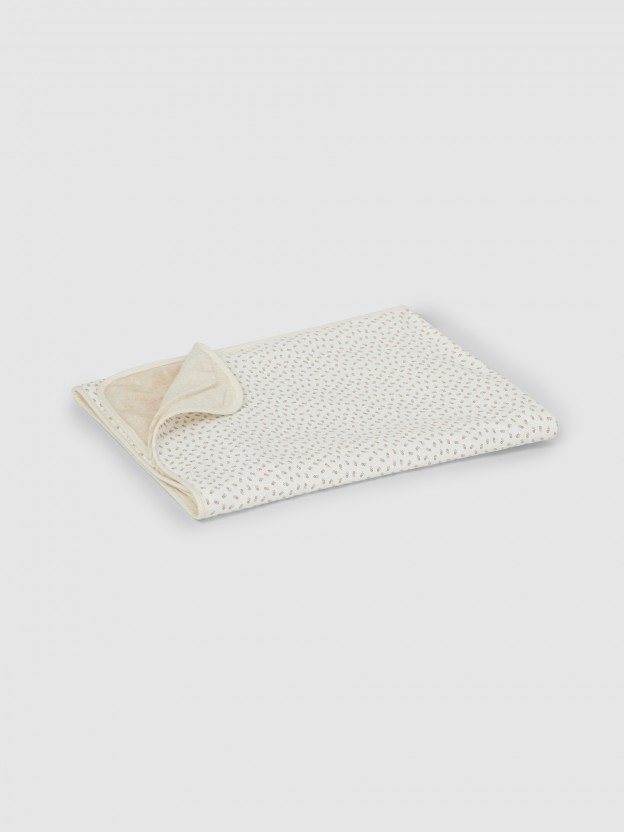 Ribbed velvet baby wrap and organic cotton print