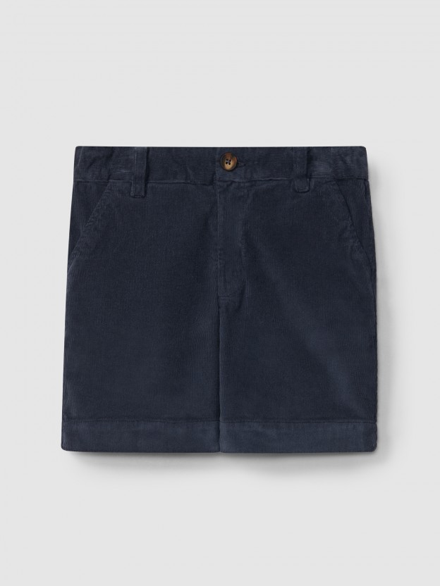 Micro-corduroy shorts