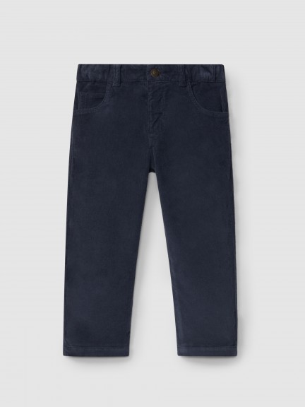 Micro-corduroy pants with four pockets