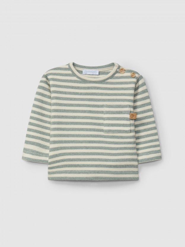 Longsleeve in striped jersey