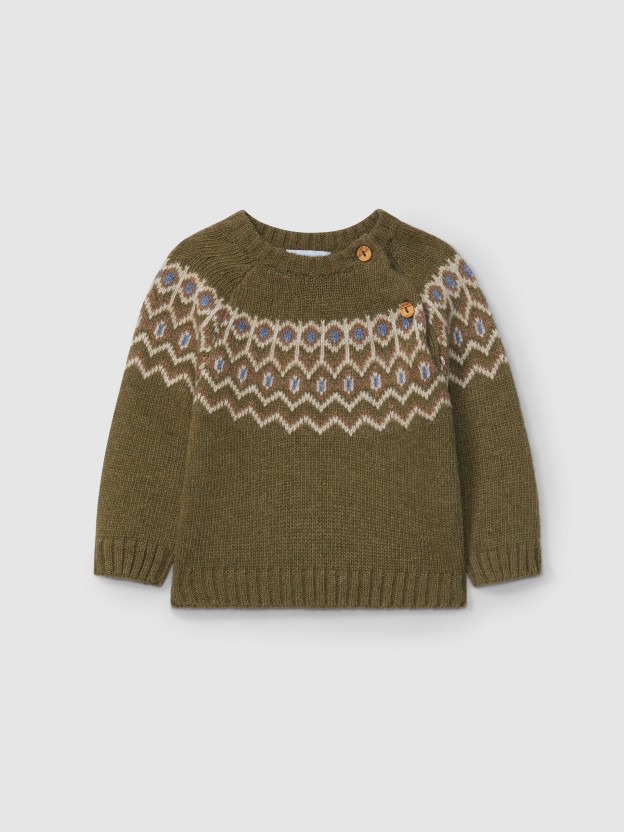 Pull tricot jacquard