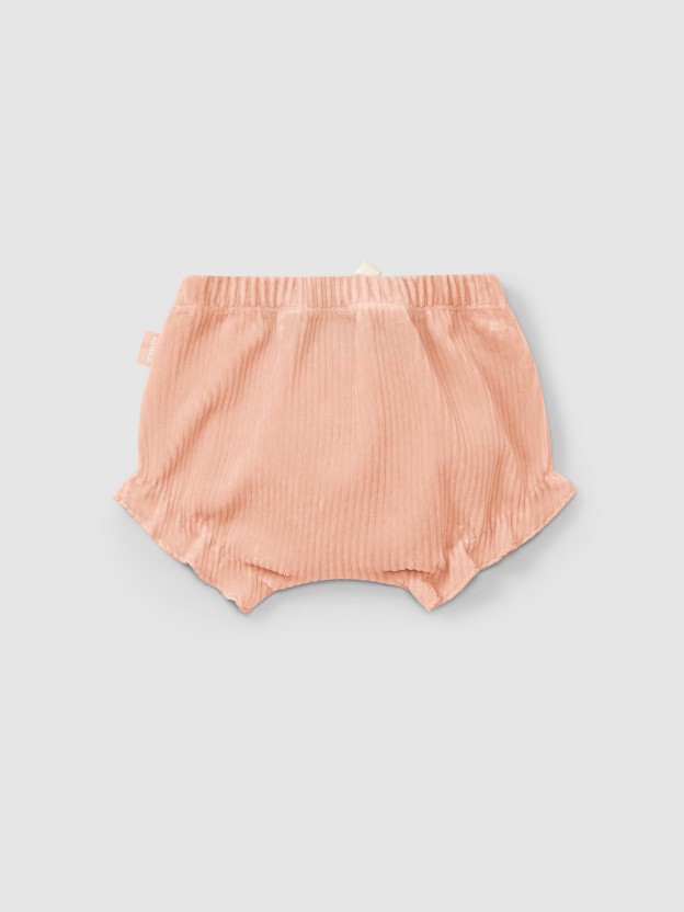 Pull-up shorts with decorative drawstring