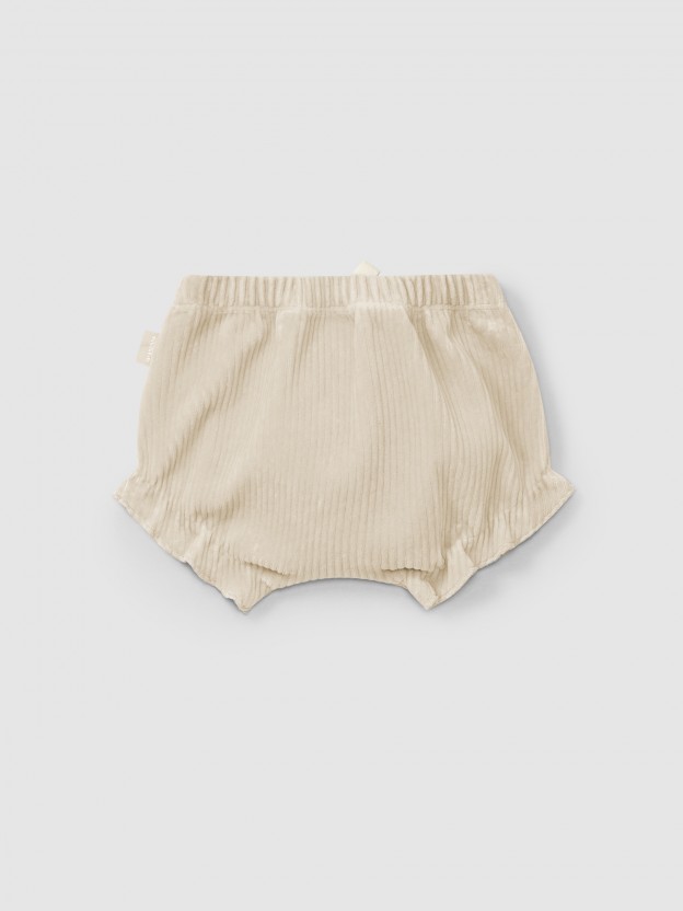 Pull-up shorts with decorative drawstring