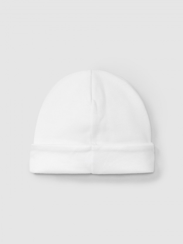 Bonnet uni en coton