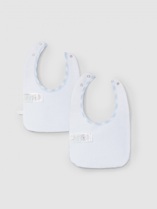 Two-pack printed bibs