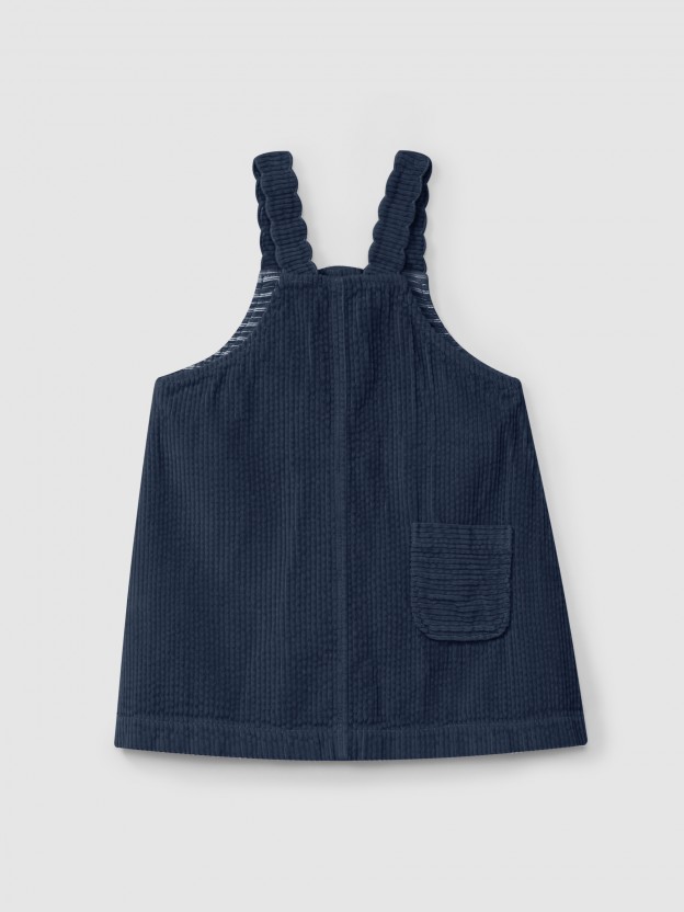 Corduroy dungaree dress