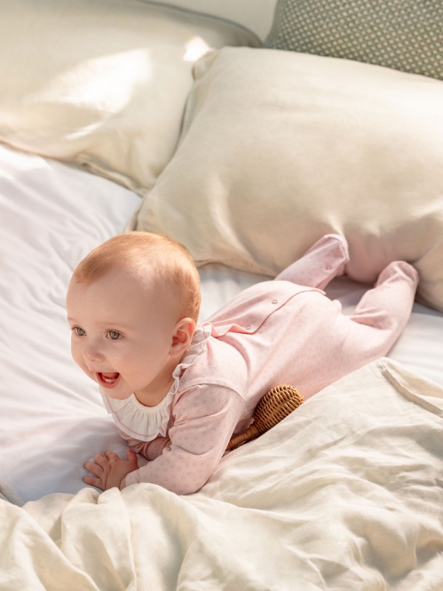 Babygrow ruffled collar star print