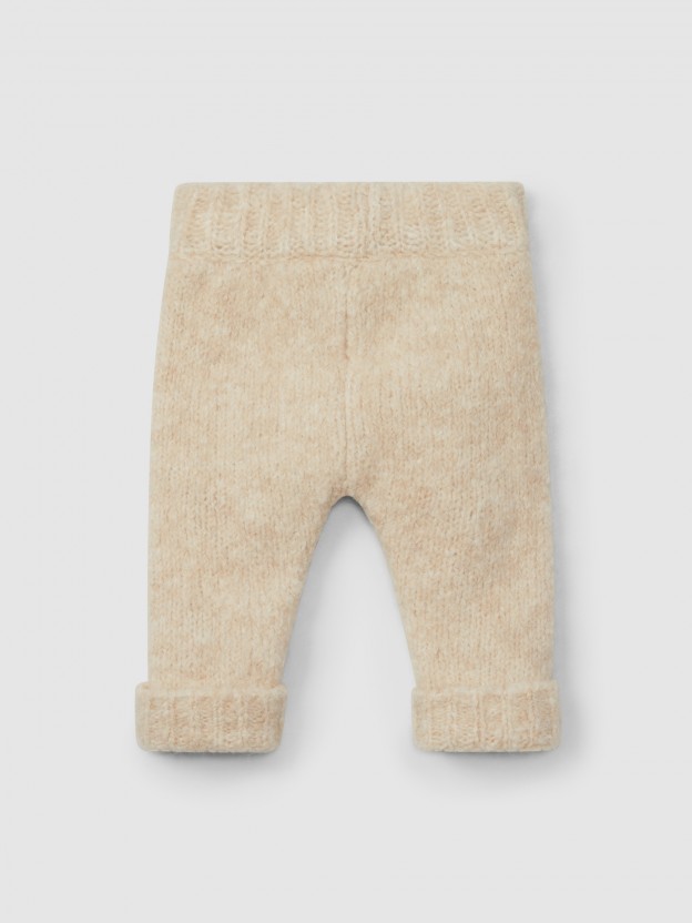 Pantalon pull-up uni tricot