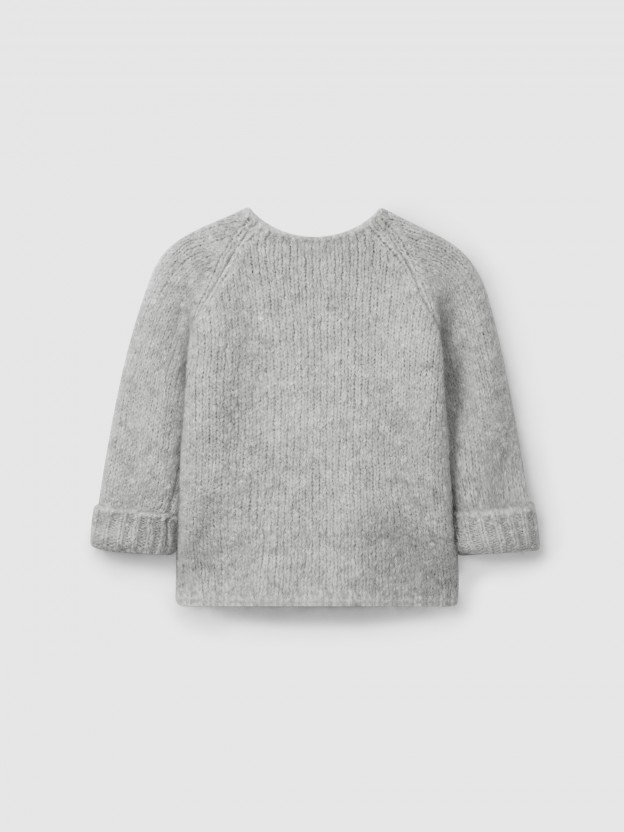 Plain knitted jumper