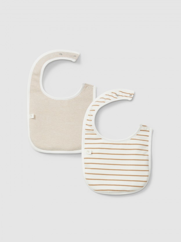 Two-pack printed bibs