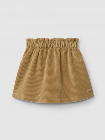 Pull-up skirt with decorative pockets