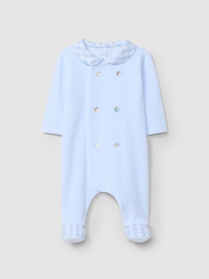 Babygrow velvet decorative buttons