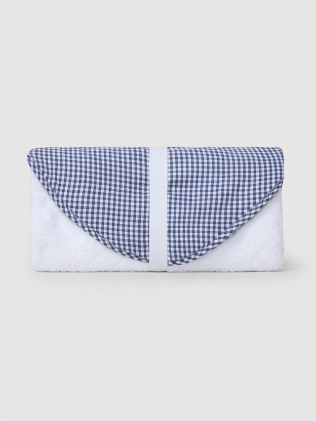 Serviette de bain avec pice en tissu