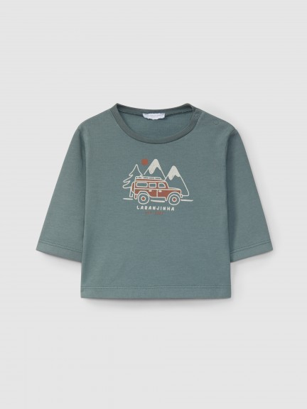 Longsleeve jeep dans les montagnes