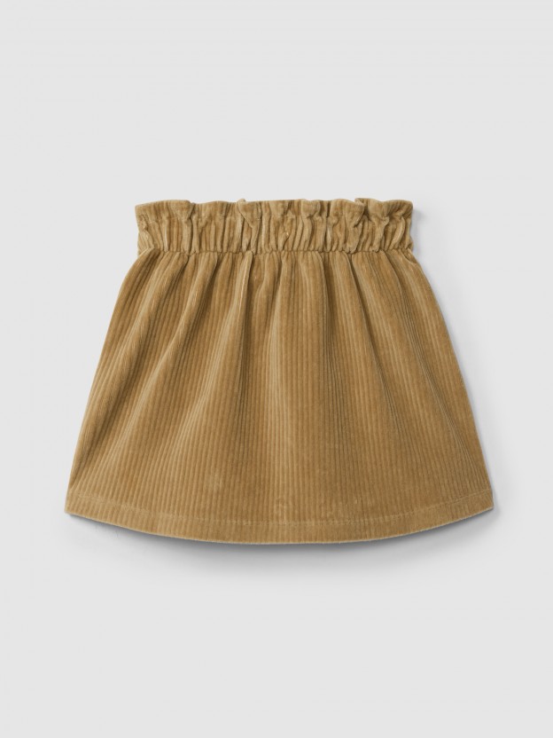 Pull-up skirt with decorative pockets