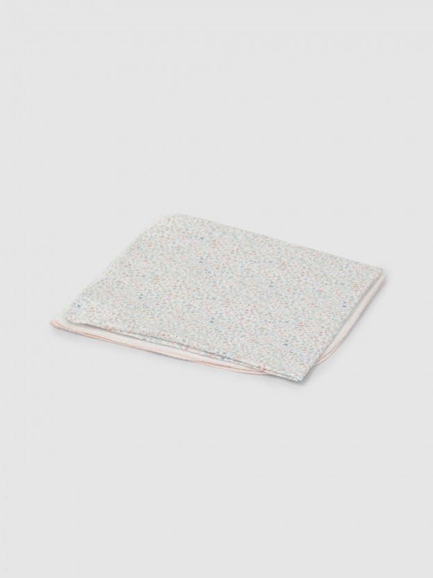 Pack of two flower burping cloths