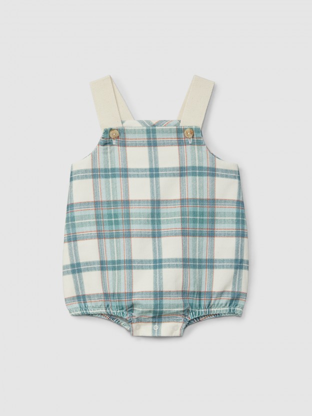 Plaid corduroy shortie