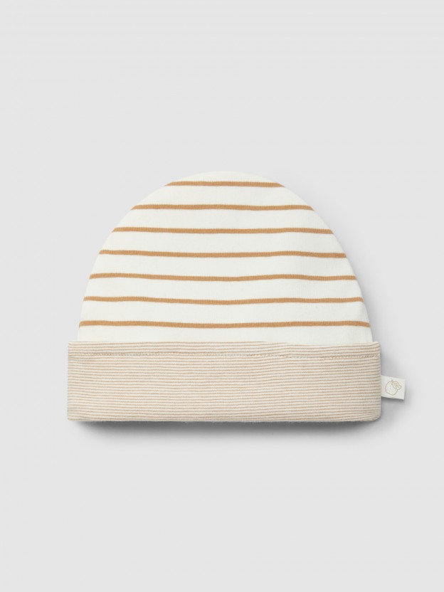 Organic cotton reversible beanie