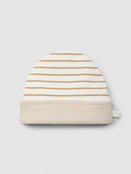 Organic cotton reversible beanie