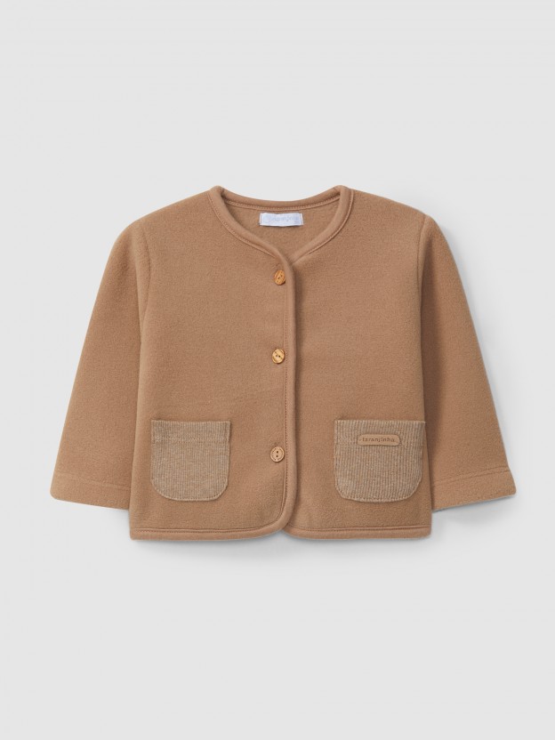 Fleece jacket with pockets