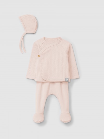 Conjunto de tres piezas ajour
