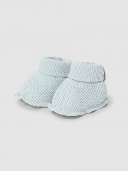 Petites bottes en maille gaufre