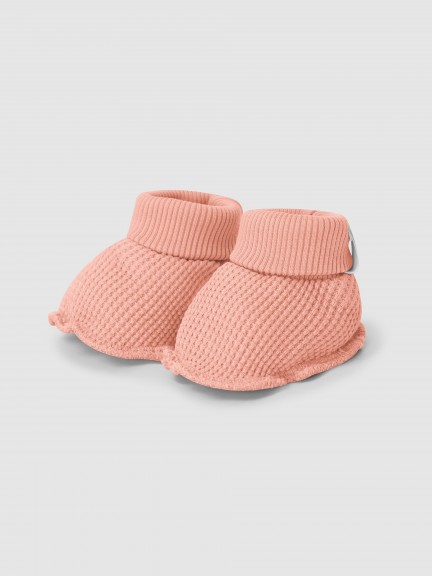 Waffle weave booties