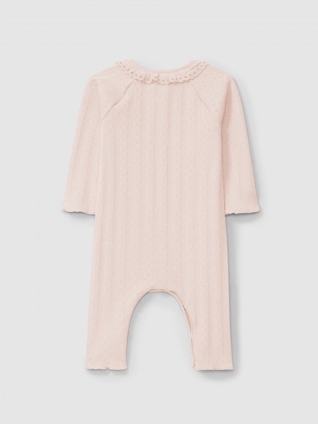 Ensemble ajour avec broderie anglaise