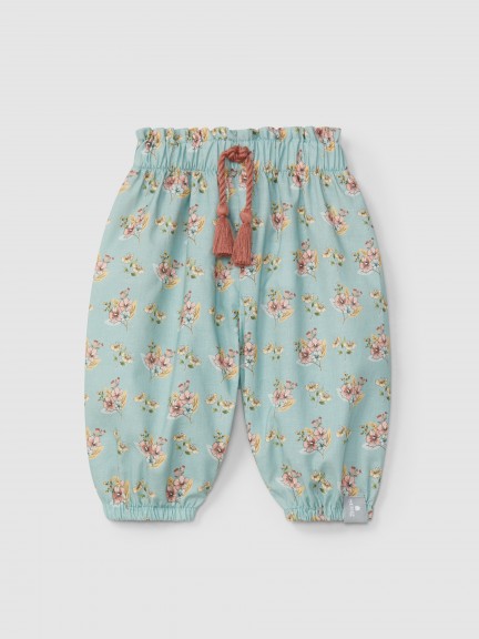 Pantalon pull-up  imprim fleuri