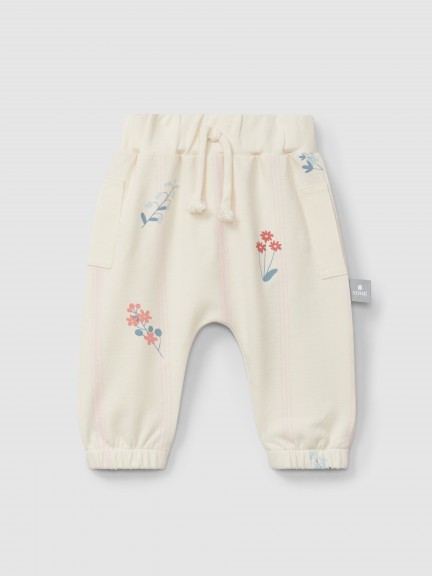 Pantalon pull-up en peluche imprim