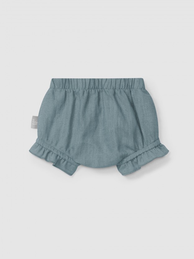 Tapa fraldas pull-up lisos em linho com algodo
