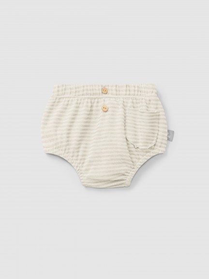 Cotton striped diaper cover