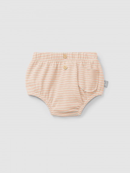 Cotton striped diaper cover