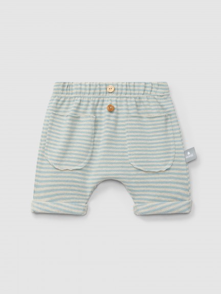 Cotton striped shorts