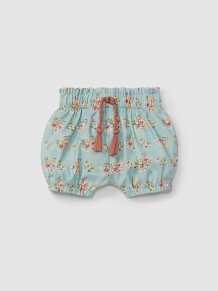 Pantaln Corto pull-up estampado floral