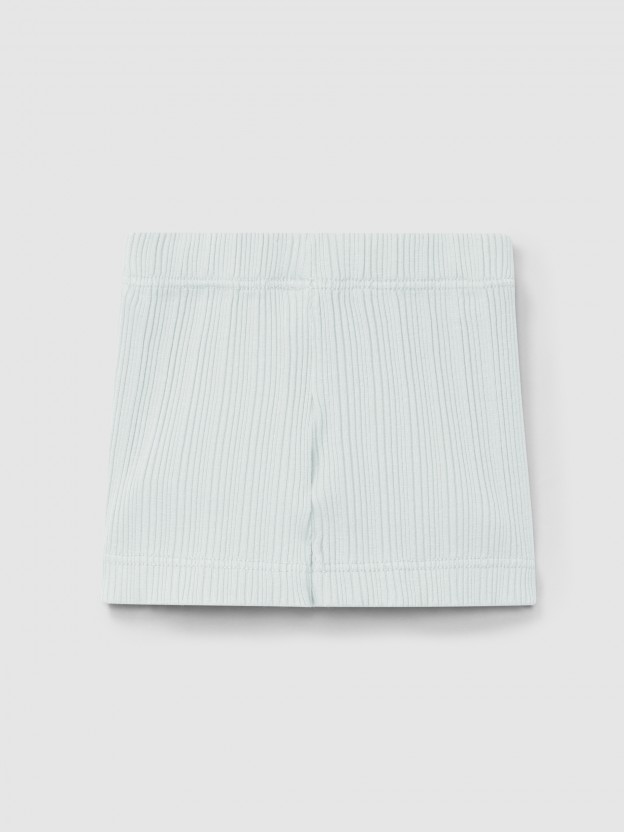 Pantaln Corto en punto acanalado