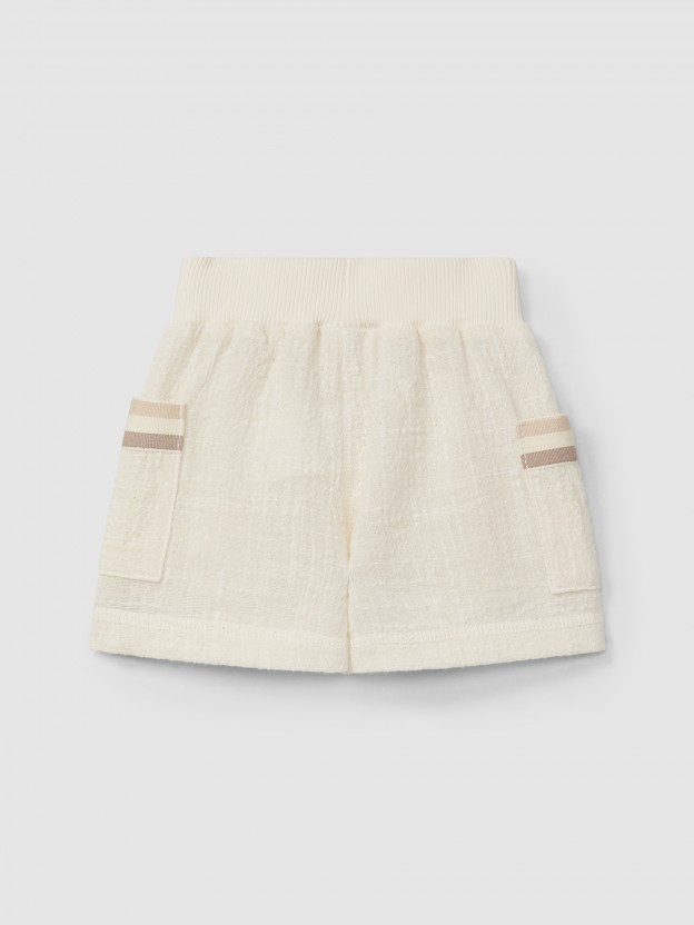 Natural-effect pull-up shorts