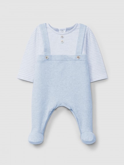 Bbabygrow in striped melange jersey