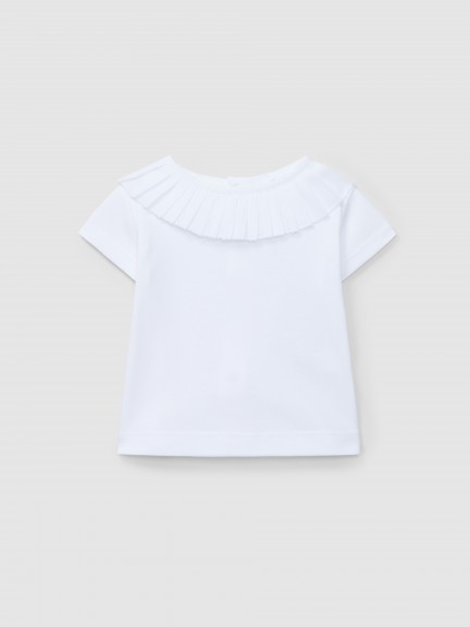 T-shirt  manches courtes col pliss
