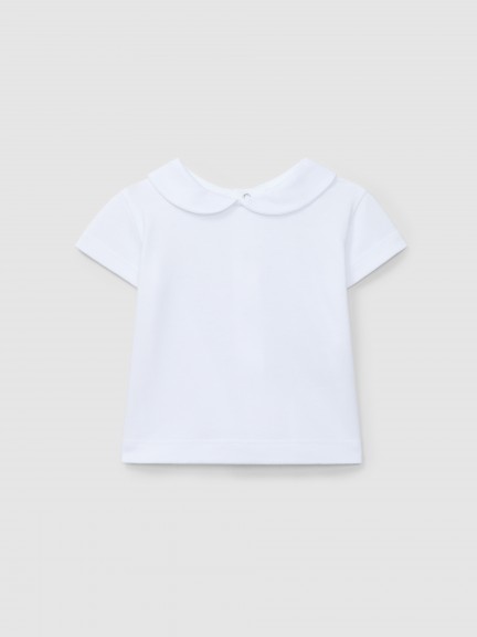 Camiseta manga corta cuello peter pan