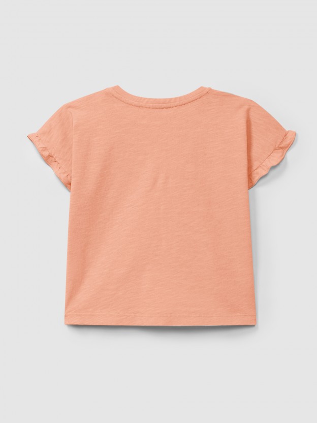 T-shirt avec détail de volant aux manches T-shirt avec détail de volant aux manches