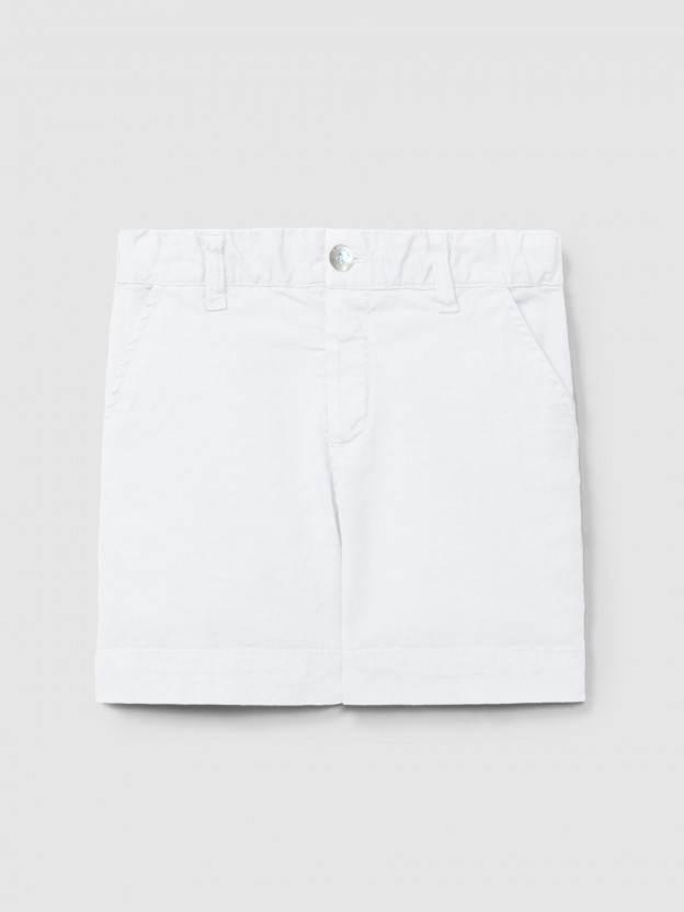 Shorts three pockets in canvas fabric Shorts three pockets in canvas fabric