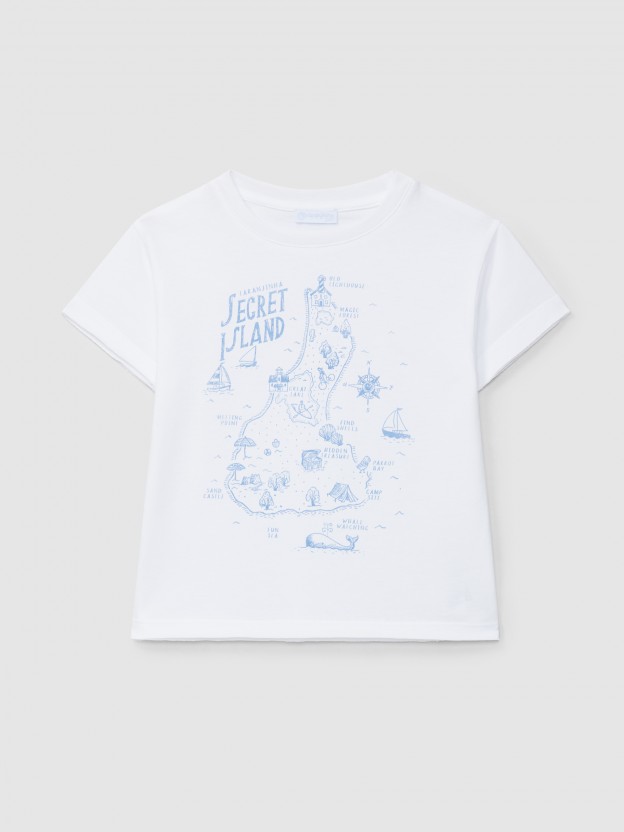 T-shirt carte « Secret island » T-shirt carte « Secret island »