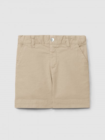 Shorts three pockets in canvas fabric