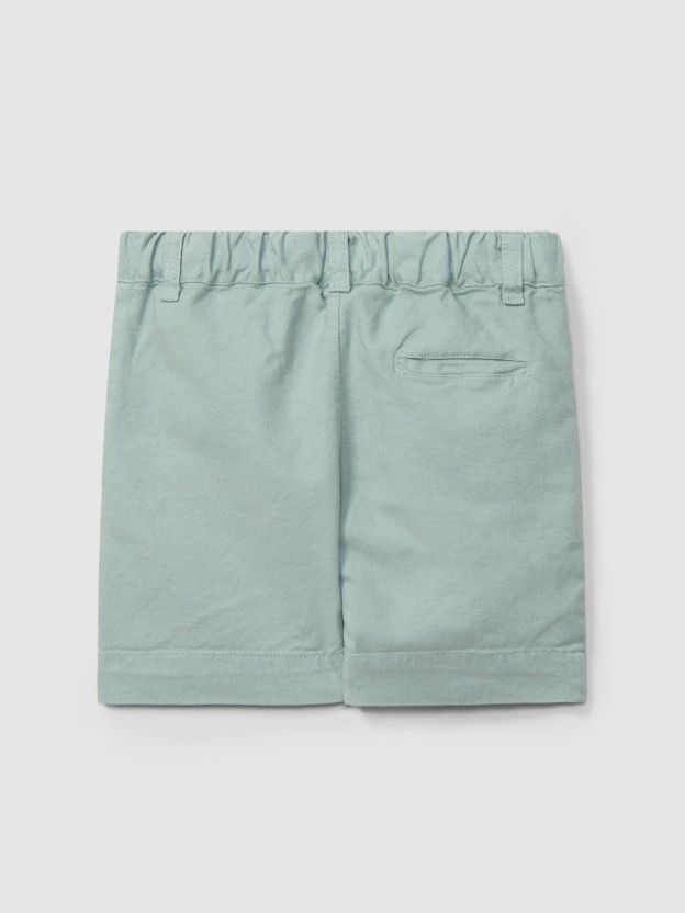 Shorts three pockets in canvas fabric Shorts three pockets in canvas fabric