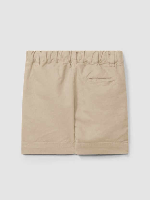 Shorts three pockets in canvas fabric Shorts three pockets in canvas fabric
